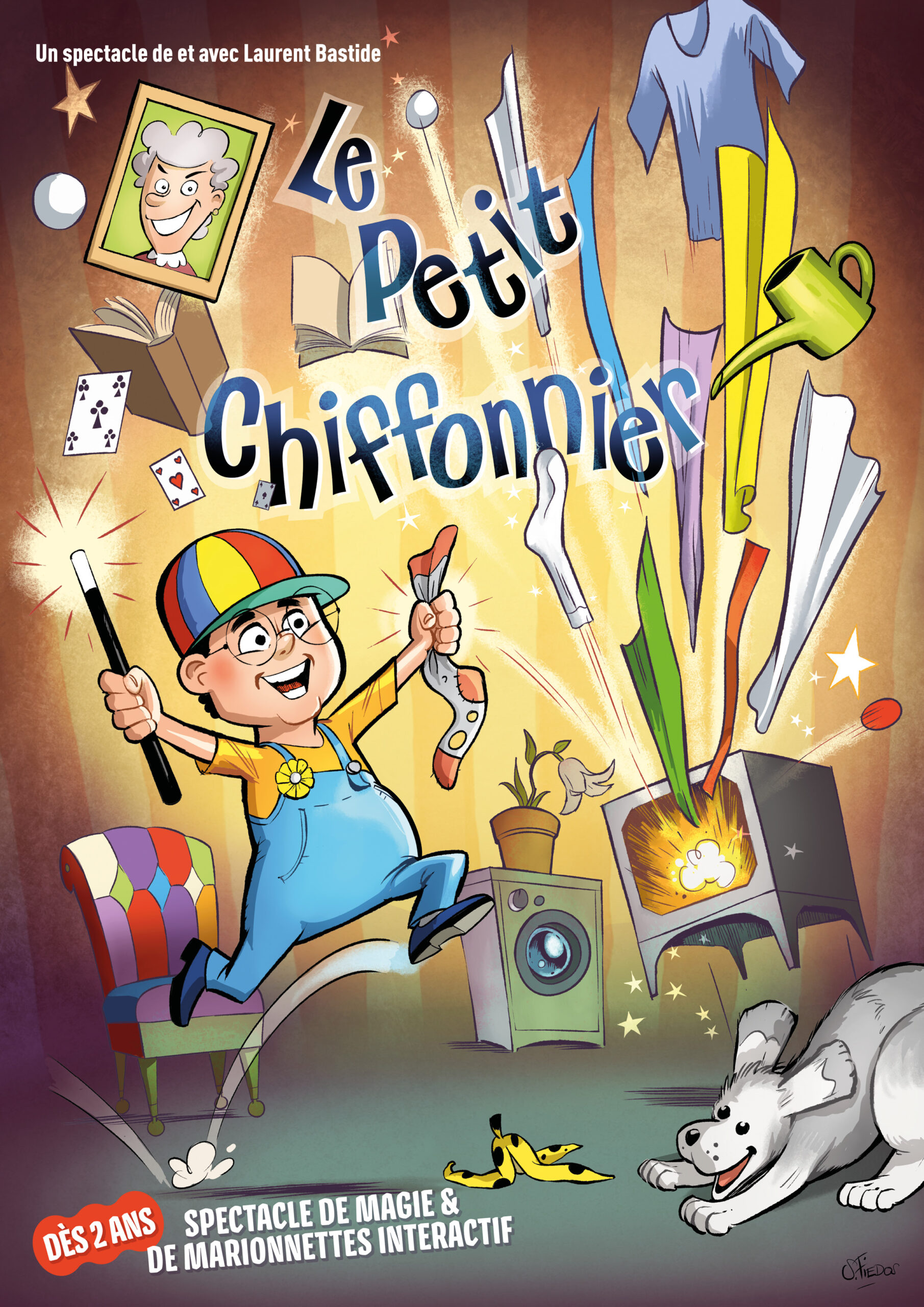 affiche d'un des spectacles de magie & de marionnettes interactif